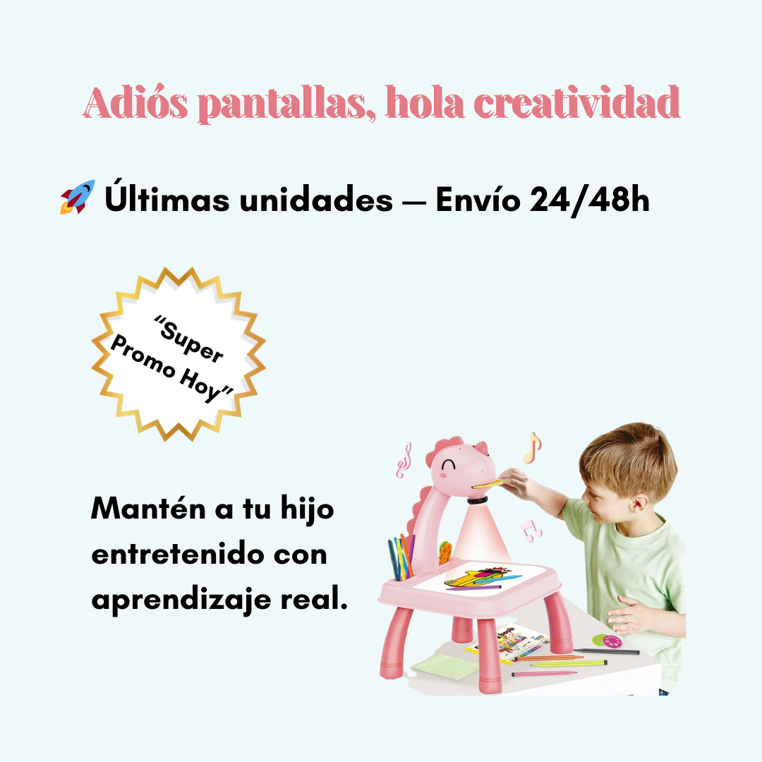 Escritorio Mágico Unicornio Rosa – Aprende, Dibuja y Juega Sin Pantallas