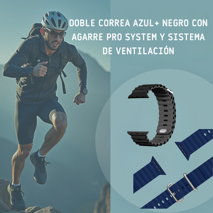 SMARTWACH ULTRA PRO + 2 CORREAS (NEGRO + AZUL)