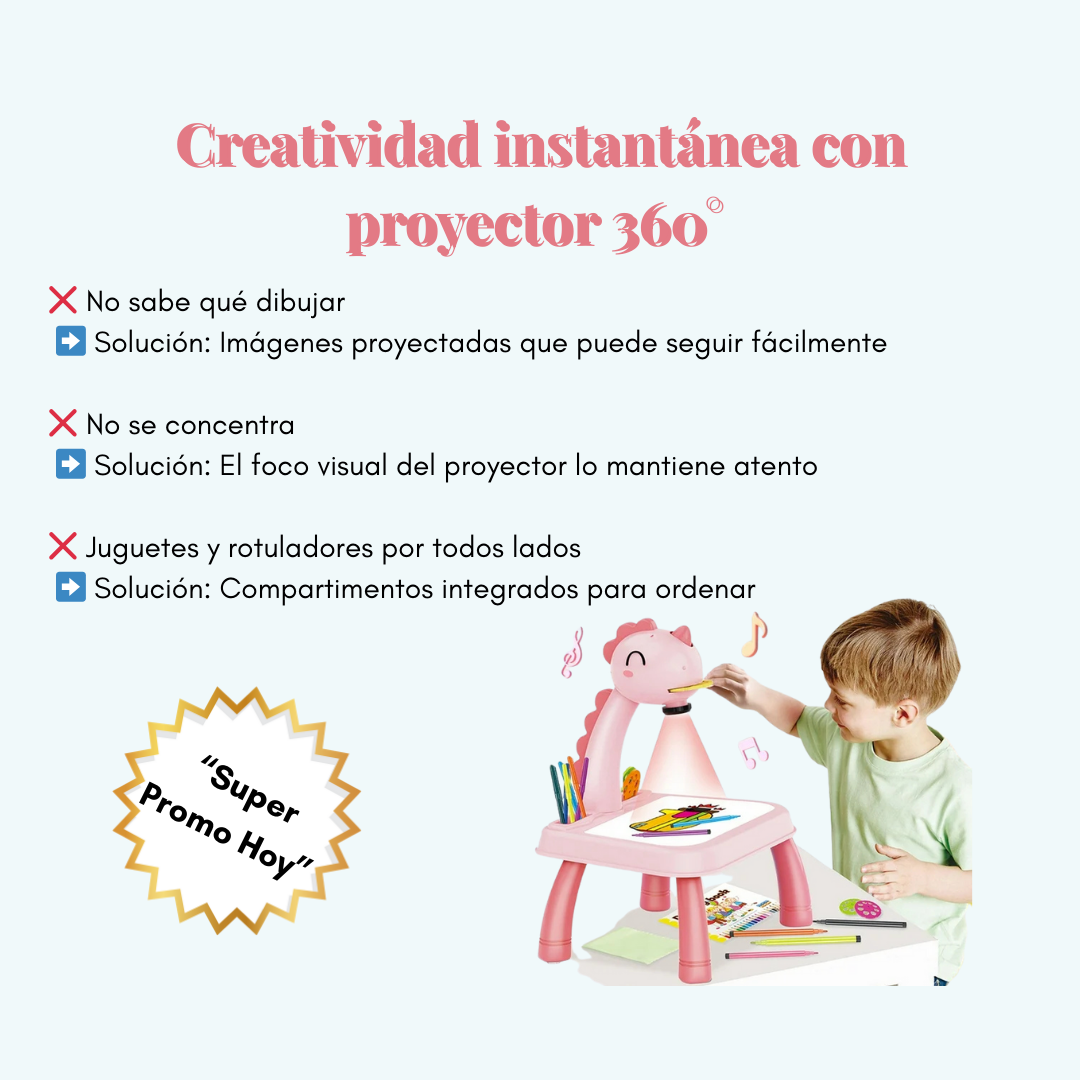 Escritorio Mágico Unicornio Rosa – Aprende, Dibuja y Juega Sin Pantallas