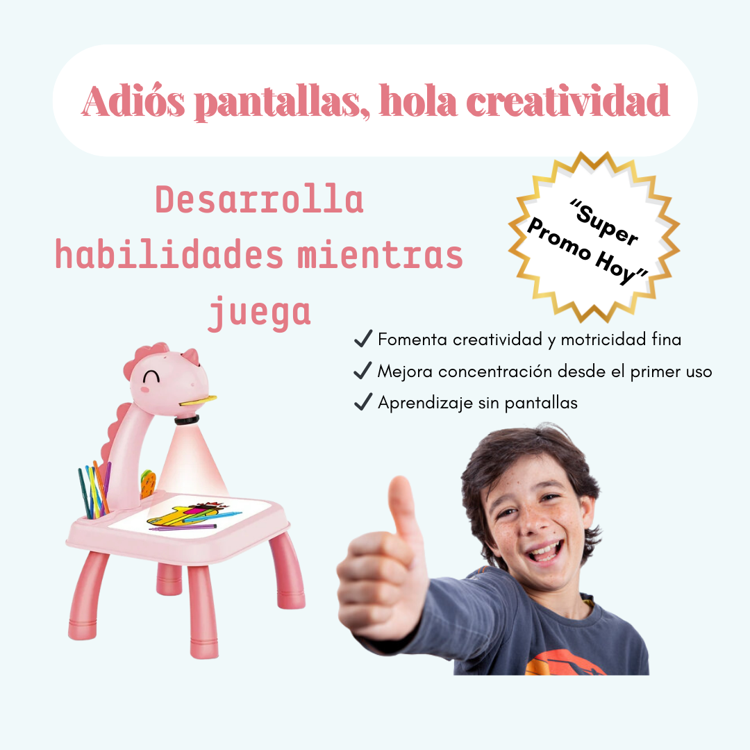 Escritorio Mágico Unicornio Rosa – Aprende, Dibuja y Juega Sin Pantallas