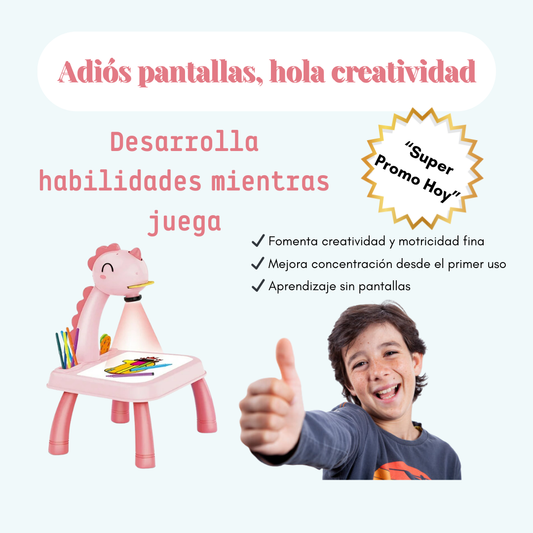 Escritorio Mágico Unicornio Rosa – Aprende, Dibuja y Juega Sin Pantallas