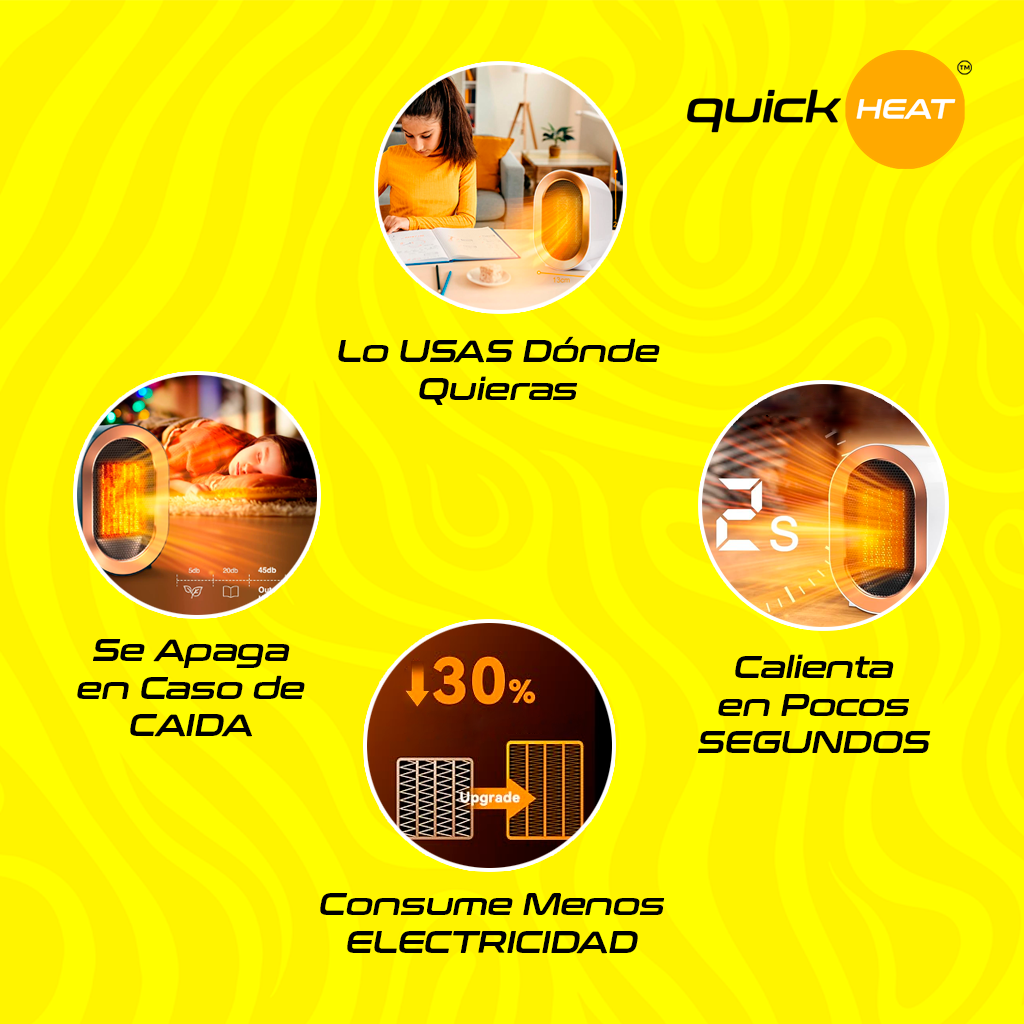 Calefactor de cerámica PTC de 1200 W azul