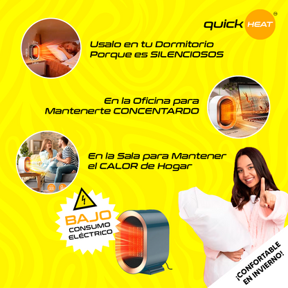 Calefactor de cerámica PTC de 1200 W azul